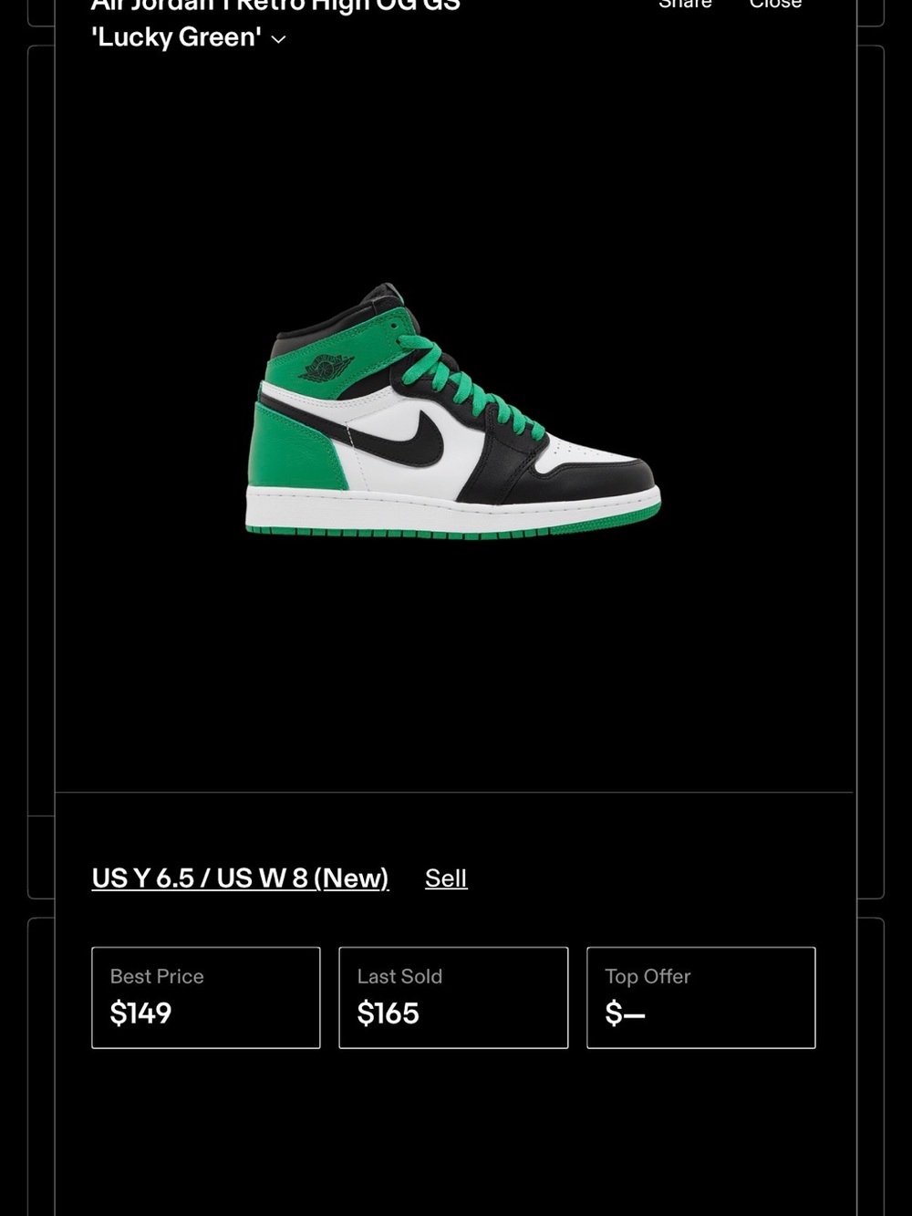 Nike Air Jordan 1 Mid White Black Green